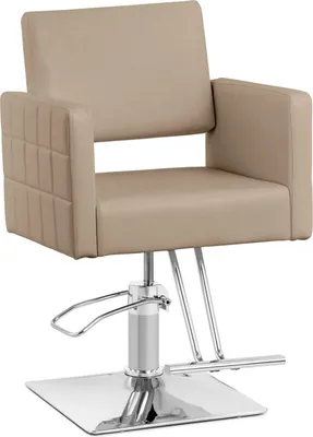 Obrázek produktu pro Expondo physa kadeřnické křeslo Ribbleton s opěrkou nohou – výška sedáku 49–63 cm – 150 kg – béžová