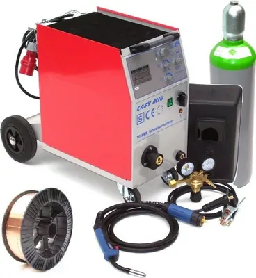 Produktbild von MIG MAG 250AM Schutzgasschweißgerät Schutzgas Schweißgerät +10L Gas +15kg Draht