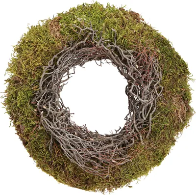 Produktbild von Mooskranz Deko Kranz Grün Mauskraut Natur Ø30cm Herbst Türdeko Tischdeko