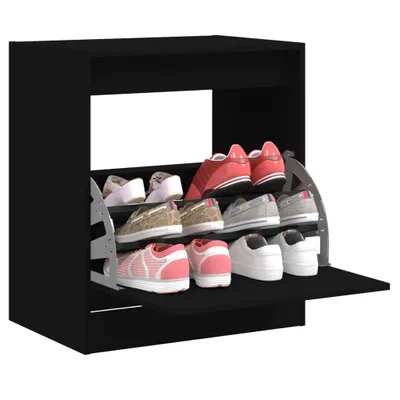 Obrázek produktu pro Botník černý 60x42x69 cm materiál na bázi dřeva