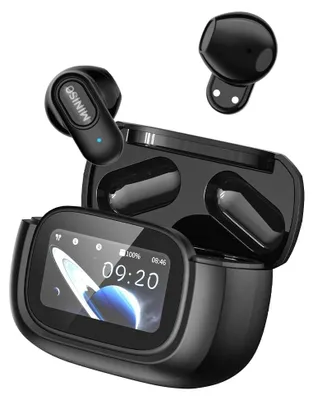 Produktbild von MS126 Kabellose Bluetooth In-Ear Kopfhörer mit Noise Cancelling Touchscreen-Ladeetui Bluetooth 6 TWS bis zu 30 Stunden Akkulaufzeit leichte ANC Kopfhörer