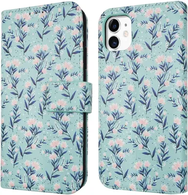 Produktbild von imoshion Design Klapphülle iPhone 11 - Blue Flowers