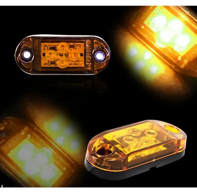 Produktbild von Gelbe LED-Positionsleuchte/Markierungsleuchte, 4 SMD-Dioden - 12V