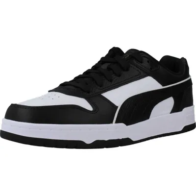 A studio shot of a single Puma RBD Game Low Sneaker.