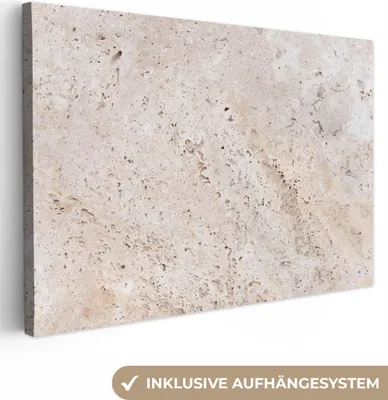 Produktbild von OneMillionCanvasses® - Leinwandbilder - 150x100 cm, Textur - Beige - Muster - Kunst, Wandbilder Kunstdruck Wanddekoration - Foto auf Leinwand - Gemälde auf Holzrahmen