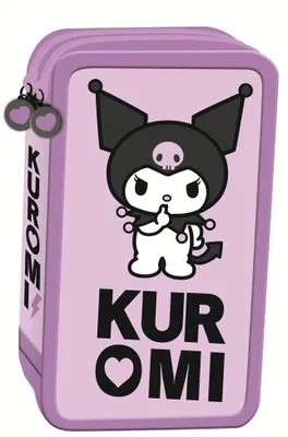 Zdjęcie produktu dla Piórnik Potrójny Z Wyposażeniem Kuromi V