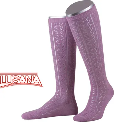 Produktbild von Lusana Trachtenkniestrumpf mit Ajourmuster