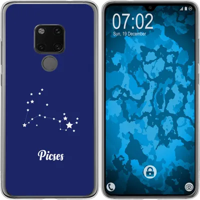 Produktbild von PhoneNatic Case kompatibel mit Huawei Mate 20 Silikon-Hülle SternzeichenPisces M1