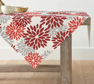 Obrázek produktu pro Letní květinová dekorace, květinová výzdoba s červenými jiřinami, dekorace na letní slavnost, pestrobarevná, 85 x 85 cm