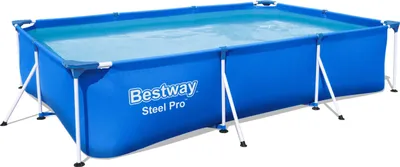 Produktbild von Bestway® Steel Pro™ Frame Pool ohne Pumpe 300 x 201 x 66 cm, blau, eckig
