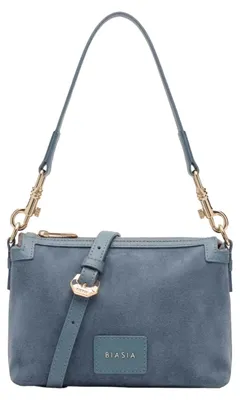 Imagen del producto de BIASIA Cuero bolso bandolera Feather Small Crossbody Bag Denim azul
