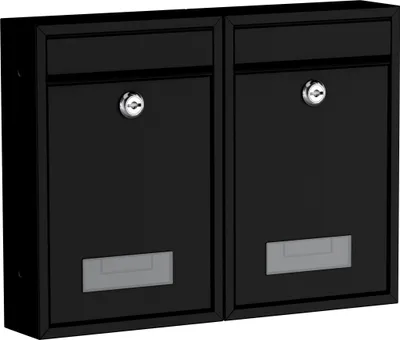 Produktbild von BASI - Briefkasten - SET - 2x BK 100M - matt schwarz - 2x2170-1200