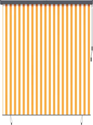 Produktbild von Rollo Weiß und Orange 200 x 250 cm Stoff und Aluminium