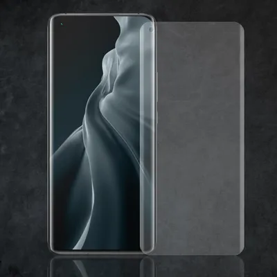 A smartphone screen protector is shown next to a smartphone.