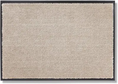 Immagine prodotto di Tappetino da bagno beige per il soggiorno - Tappetino protettivo per pavimenti 50 x 70 cm - antiscivolo, resistente - Tappetino d'ingresso - lavabile a 30 °C