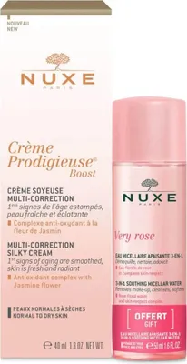 Produktbild von Nuxe Creme Prodigieuse Boost Silky Cream 40 ml + Gratis Very Rose Micellar Water 40 ml