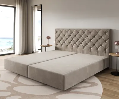 Produktbild von DELIFE Boxspringgestell Dream-Great Mikrofaser Beige 200x200 cm