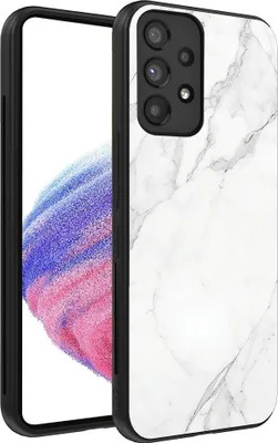 Produktbild von Smartphonica Handyhülle für Samsung Galaxy A53 5G mit Marmordruck - TPU-Hülle mit Marmor-Design - Weiß