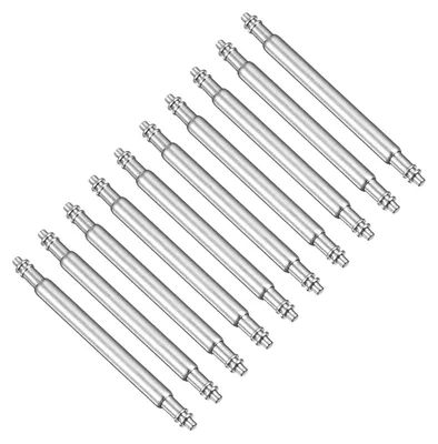 Immagine prodotto di 10 elementi di collegamento in acciaio inossidabile, dimensioni 1,8 x 19 mm, per bracciali di orologi