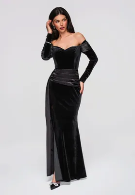 Produktbild von LARICA Damen Abendkleid elegant Slim Fit LA-OM-DLR254 black M