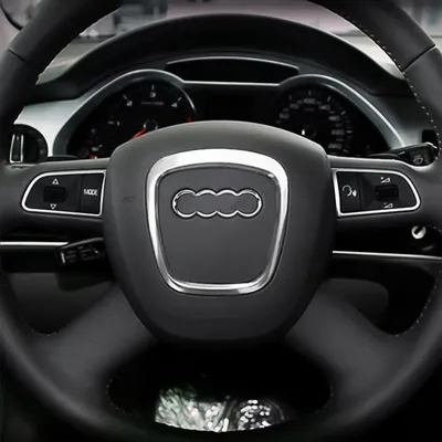 Obrázek produktu pro Auto Auto volant dekorativní prsten nálepka pro Audi (Silver)