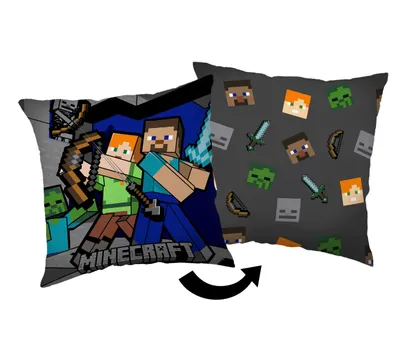 Produktbild von Minecraft Kopfkissen (1 Stück) Premium Dekokissen mit beidseitigem Digitaldruck