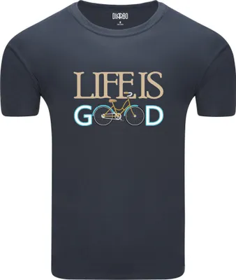 Produktbild von Diarbo Herren T-Shirt mit Aufdruck Fahrradliebhaber Fahrradtext Dunkelgrau Gr.S