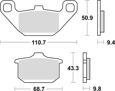 Produktbild von TRW Bremsbelagsatz MCB532 GPZ750UT Uni-Trak ZX750A