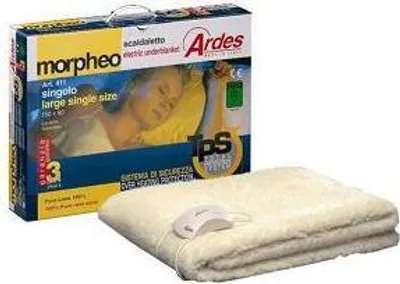 Immagine prodotto di Ardes Morpheo 411 Scaldaletto Singolo Elettrico Commutatore a Due Temperature 60 W Beige Pura Lana