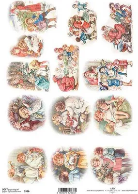 Obrázok produktu pre Decoupage papier A4 SOFT ITD-S336 - Vianoce, deti