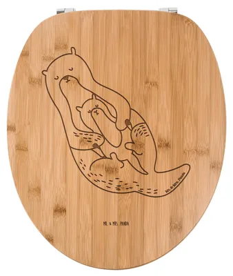 Produktbild von Mr. & Mrs. Panda Toilettenbrille Otter Kind - Transparent - Geschenk, WC-Brille, Mama, Klodeckel, WC Deckel, Geburt, Mutter, Familie, Holz, Baby, Toilettendeckel, Sitz