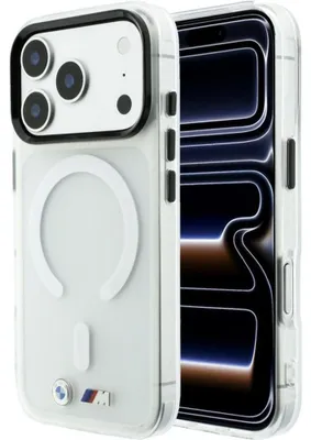 Produktbild von Handyhülle für iPhone 18 Pro Max / 17 Pro Max, BMW M IML Frosted Metal Logo Trims mit MagSafe, Transparent-Rauchfarben