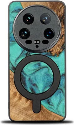 Produktbild von Holzhülle Bewood Unique - Turquoise für MagSafe für Xiaomi 14 Ultra