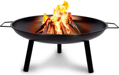 Immagine prodotto di ciotola per fuoco alpina Ø60 cm cesto per fuoco con manici - canna da fuoco per il giardino - stufa da patio per legna da ardere - adatta per falò - caminetto da giardino - Acciaio al carbonio
