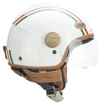 Produktbild von Jet Helm CGM 191I PIX ITALIA Grün Weiß Rot Geformtes Visier größe M