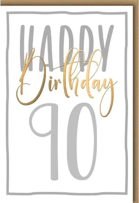 Produktbild von 90. Geburtstag - Glückwunschkarte im Format 11,5 x 17 cm mit