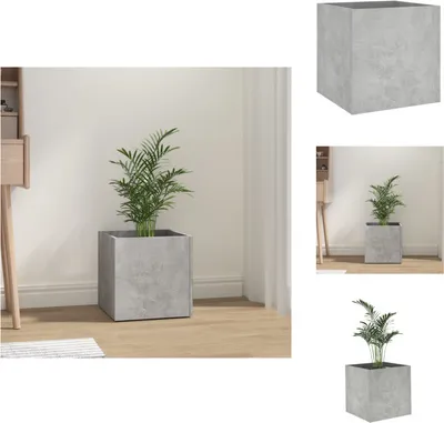 Immagine prodotto di vidaXL Fioriera in cemento grigio 40x40x40 cm in legno - Vasi da fiori e fioriere