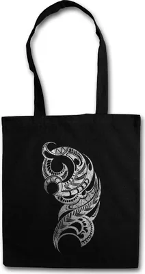 Produktbild von Urban Backwoods Maori Symbol, Stofftasche, Farbe: Schwarz