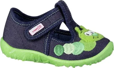 Produktbild von SUPERFIT Jungen Sommer Textil Hausschuhe blau, mittlere Weite, perforierte Laufsohle