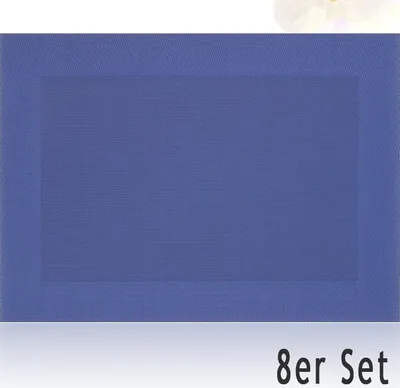 Produktbild von Tischset BORDA 8er blau dunkelblau Tischunterlage als Tischdeko