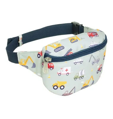 Immagine prodotto di A Little Lovely Company Marsupio per bambini con veicoli, azzurro