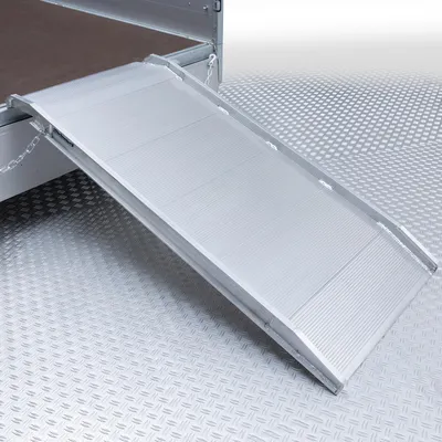 Produktbild von Datona - Auffahrrampe Pkw & Transporter 180 cm - Aluminium Laderampe 75 cm breit - Tragkraft 900 kg - Antirutschprofil & erhöhte Kanten - leicht & robust
