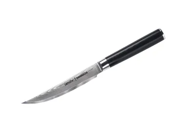 Image de Couteau à steak Samura DAMASCUS 4.7" - Lame de cuisine japonaise en acier de première qualité pour une coupe de précision et l'excellence culinaire