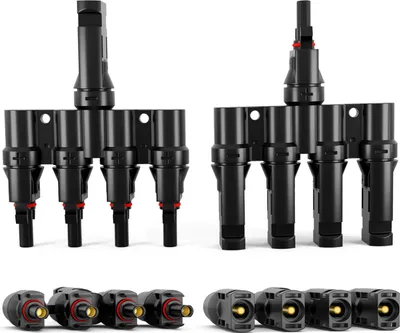 Produktbild von hb-digital Solarstecker Verteiler Typ-T 4-Fach Photovoltaik Verbinder für PV Module