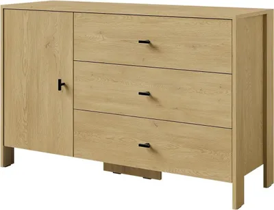 Zdjęcie produktu dla Komoda z szufladami Ethan 1D3S 120 Dąb Cremona