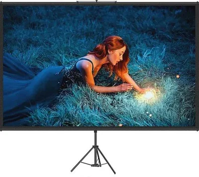 Obrázok produktu pre Veľký 100-palcový 4K HD premietací obraz s nastaviteľným statívom – ideálny pre domáce kino a vonkajšie použitie