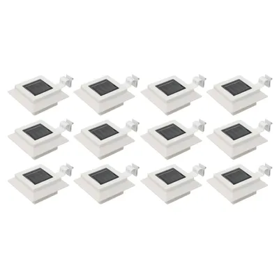Obrázok produktu pre Vonkajšie solárne svietidlá 12 ks biele 12 cm LED štvorcové