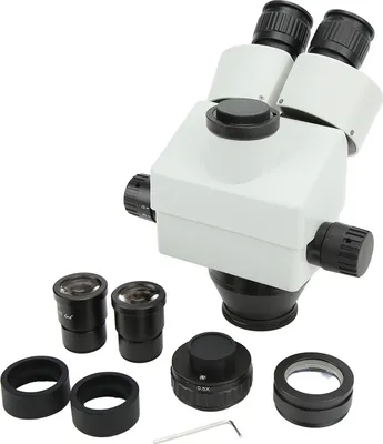 Obrázek produktu pro 3.5X45X 7X90X zoomová hlava mikroskopu s 0,5X+2X objektivem Trinokulární stereofonní hlava mikroskopu