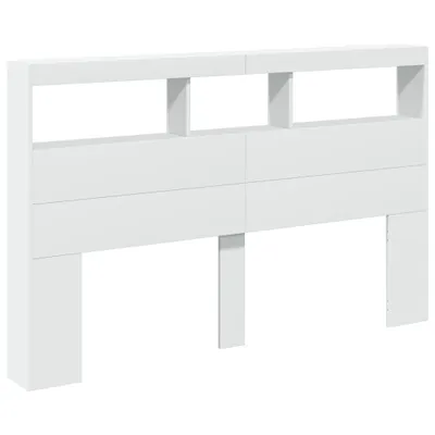 Produktbild von " "LED-Kopfteil Moderner design - legantes Kopfteil fürs Bett - mit Ablagen Weiß 160x17x102 cm NeuMöbel 9046909