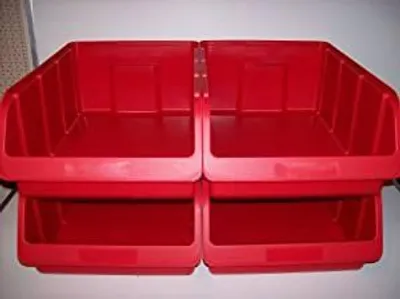 Obrázek produktu pro Stohovací box velikosti 5 červený 315x460x185 mm pro dílnu, sklad nebo kancelář 4 balení